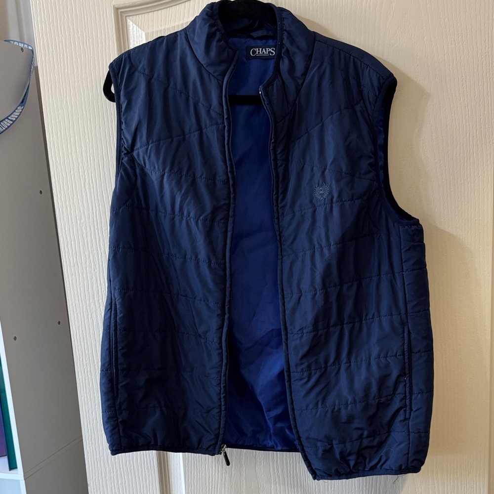 Chaps Dark Blue Quilted Vest